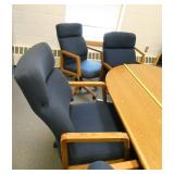 Rm 17 - 12 foot conference table x 47 in wide and 14 chairs