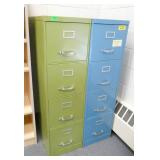 Rm 17 - 2 file cabinets blue and green