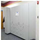 Office - Large cabinet and drawer unit with clothes closet