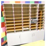 Office - wall shelf with mail sort and large mail sorting station