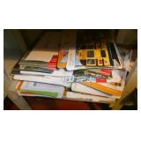 Basement storage room full of shelving