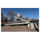 Stadium Bleachers with Press Box and Concession Stand