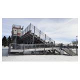 Stadium Bleachers with Press Box and Concession Stand