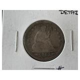 1853 Liberty Seated Quarter Arrows and Rays