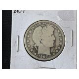 1907 Barber Half Dollar