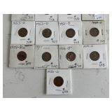 Lincoln Wheat and Memorial Cents