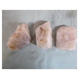 3 Rough Form Rose Quartz