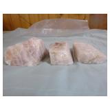 3 Rough Form Rose Quartz