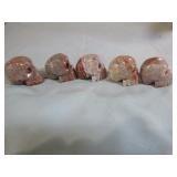 5 Jasper Skulls