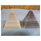 2 Zebra Jasper Pyramids