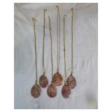 6 Leopard Skin Jasper Pendant Necklaces