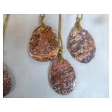 6 Leopard Skin Jasper Pendant Necklaces