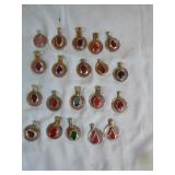 20 Coin-Like Gem Stone Pendants