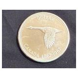 1967 Canadian Centennial Silver Dollar - 80% Silver