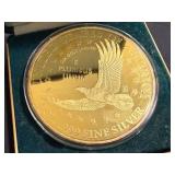 4 oz .999 Fine Silver 2000 Giant Golden Proof Sacagawea Coin