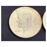 2 1964 Kennedy Half Dollars