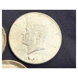 3 1964 Kennedy Half Dollars