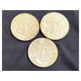 3 1964 Kennedy Half Dollars