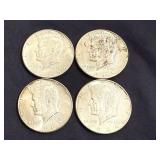 4 1965 Kennedy Half Dollars