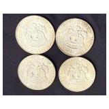 4 1965 Kennedy Half Dollars