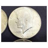 4 1965 Kennedy Half Dollars