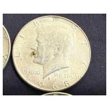 4 1968 Kennedy Half Dollars