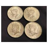 4 1968 Kennedy Half Dollars