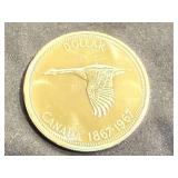 1967 Canadian Centennial Silver Dollar - 80% Silver