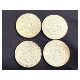 4 1968 Kennedy Half Dollars