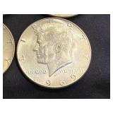 4 1969 Kennedy Half Dollars
