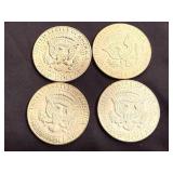 4 1969 Kennedy Half Dollars