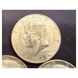 3 1965 Kennedy Half Dollars