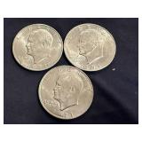 3 1971 Ike Dollars