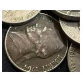 42 Jefferson Nickels 1940