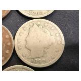 8 Liberty Head V Nickels