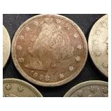 8 Liberty Head V Nickels