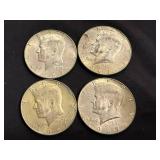 4 1967 Kennedy Half Dollars
