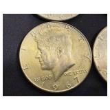 4 1967 Kennedy Half Dollars