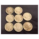 8 Buffalo Nickels