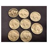 8 Buffalo Nickels