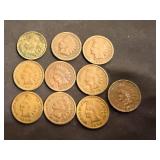 10 Indian Head Pennies