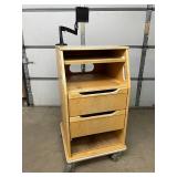 Fetal Monitor Cart w/Power Strip & Monitor Mount- Keep equipment organized & powered! Tripp-lite power strip & monitor mount for efficient, safe & ergonomic workflow.