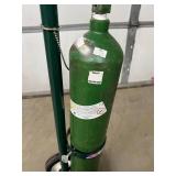 MSRP $500 – Harper Oxygen Cylinder Holder Cart with UN1072 Compressed Oxygen Tank, EMPTY Medical Oxygen Cylinder with Valve, Mobile Storage & Transport Cart