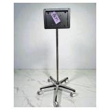 Medical Instrument Stand – iPad / Device Mount with Mobile Base  Sturdy stand with 5-leg base and dual-wheel casters for smooth mobility. Stainless steel pole and top mount hold iPads or other equip
