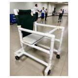 MSRP $1000 - IPU (Innovative Products Unlimited) Walker with Anti-Tipper, PVC Corrosion-Resistant Shower-Safe Medical Walking Aid, Wide Stable Frame for Patient Balance & Mobility Support in Rehab