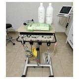MSRP $8000 A-dec Mobile Dental Delivery Cart *Equipped with automatic handpiece controls, air/water coolant, 2L water bottle & air vacuum with saliva ejector. Compact, mobile design easy to move &