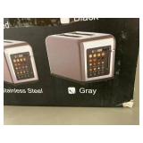 Elkane WT-8106E 2-Slice Toaster - 825W, 38mm Slots, 8 Browning Levels, Gray