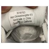 J. Adams Hero Glossy Silver Glitter Sneakers - Size 8.5