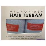YoulerTex Microfiber Hair Turban - 2 Pack, 10x26 in