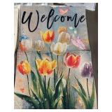 FUYUCHEN Spring Garden Flags - 12x18 inch Hello Spring & Welcome Floral Decor (New)